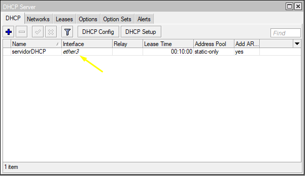 DHCP Server MikroTik